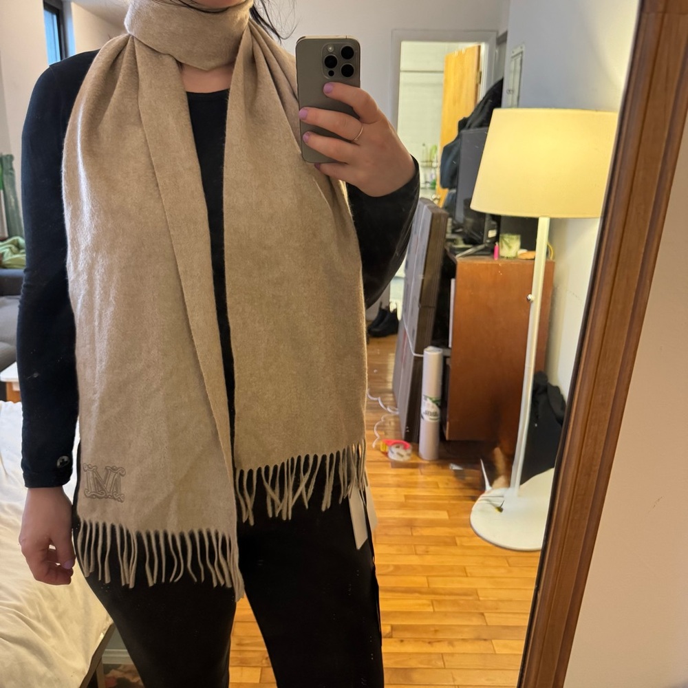 MaxMara Sand Square Scarf